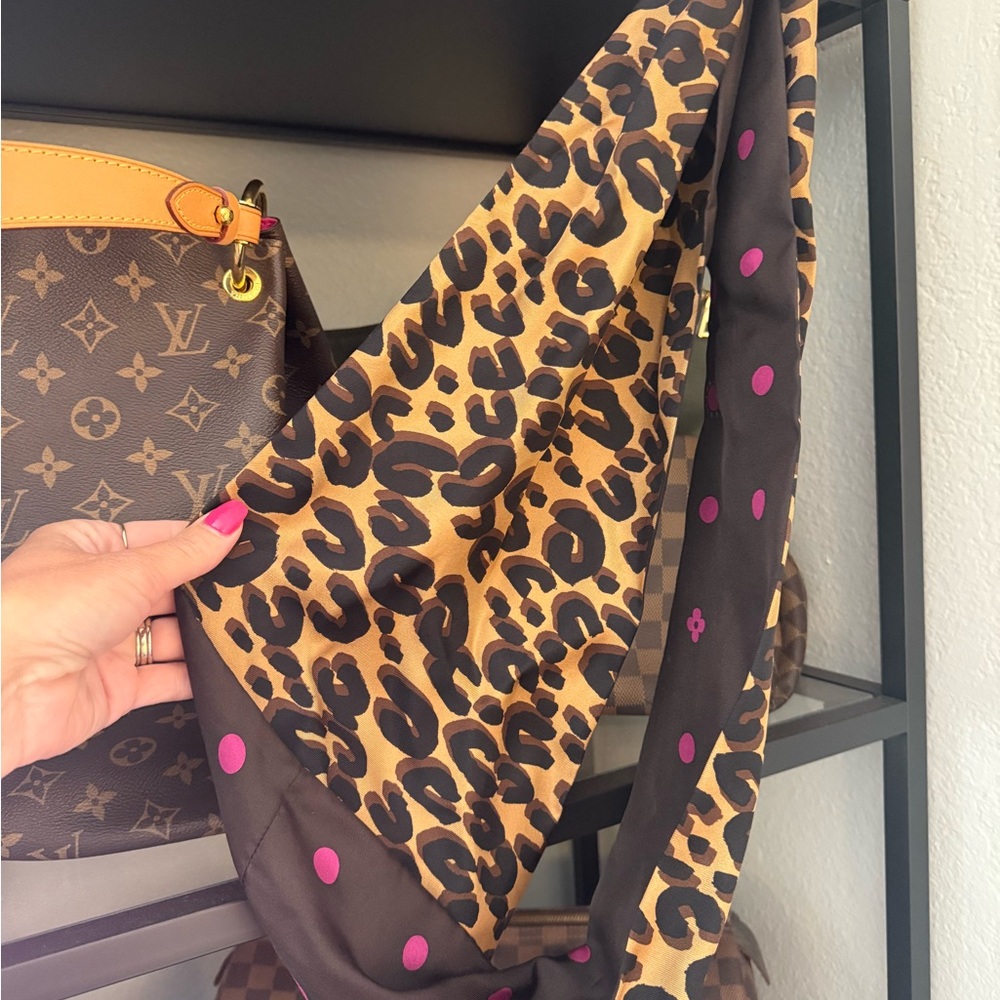 Louis Vuitton Brown and Black Scarf